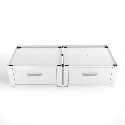 Produktbild von Wasophoogte Waschmaschinen Untergestell mit schublade - Doppelt - waschmaschinen unterschrank - 54x127x31 cm