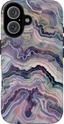 Produktbild von Geodenmuster in Lila und Blau – Hülle Kompatibel mit iPhone 16