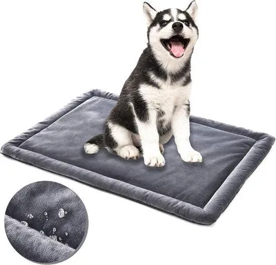 Image de Tapis de sol Famanu, lavable, durable, 100 x 70 cm, hygiénique et antidérapant, de forme rectangulaire, doux