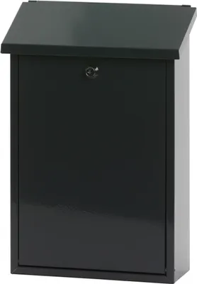 Produktbild von Wandbriefkasten Toledon mit Schrägdach & Zylinderschloß | HxBxT 40x27x12cm | Einwurföffnung 25x4cm | Anthrazit