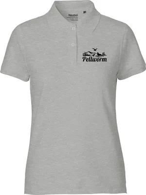 Produktbild von Huuraa Damen Polo Shirt Pellworm Strandmotiv XXL Sport Grey Bio Baumwolle Fairtrade Poloshirt Geschenkidee