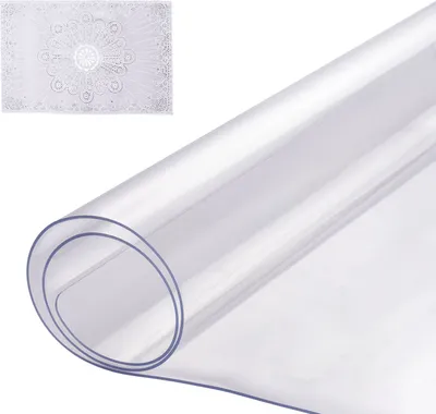 Produktbild von VEVOR Kunststoff-Tischdecke, 14 x 24 Zoll, 1,5 mm dick, transparenter Tischschutz, rechteckige PVC-Schreibtischunterlage, wasserdichte und leicht zu reinigende Schreibtischunterlage, Tischdecke