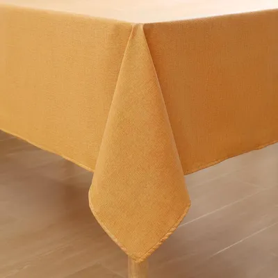 Immagine prodotto di Tovaglia effetto lino, lavabile, con trattamento anti-macchia effetto lotus, forma quadrata, 140 x 140 cm, colore giallo