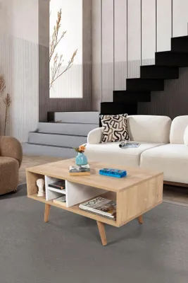 Produktbild von Skye Decor, Hochwertiger Nesting Tisch (3 Teile) - Saphir Eiche, 100% Melamin