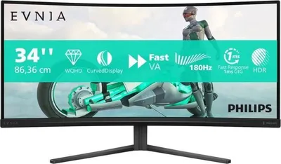 Produktbild von Philips 34M2C3500L/00 - 34 Zoll Curved Gaming Monitor, WQHD, 180Hz, 1ms, Fast VA