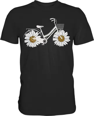 Produktbild von Gänseblümchen Fahrrad Garten Shirt Fahrradfahrer Gärtner – Black / L