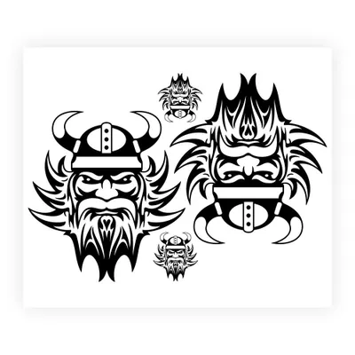Zdjęcie produktu dla Naklejki Maxi Viking na ciężarówki, czarne, 50 x 35 cm