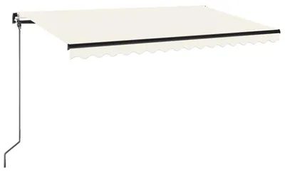 Productafbeelding van vidaXL Markies, handmatig intrekbaar, 400x350 cm, crème