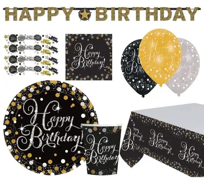 Produktbild von Sparkling Celebrations Gold Partyset 41-teilig