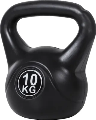 Zdjęcie produktu dla HOMCOM Kettlebell 10 kg hantel wypełniony piaskiem dla początkujących do treningu siłowego w domu