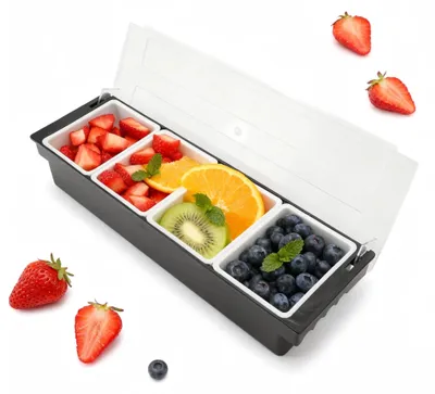 Zdjęcie produktu dla Omgoods - Organizer na przyprawy i przekąski z 4 przegródkami