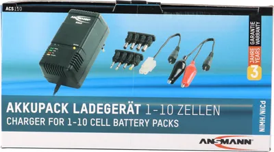 Zdjęcie produktu dla Ansmann Ladegeräte, Niklowo-kadmowy (NiCd), Niklowo-metalowo-wodorkowa (NiMH), Zabezpieczenie przeciw przeładowaniu