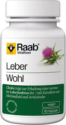 Produktbild von Raab Vitalfood Leberwohl Kapseln 60 St