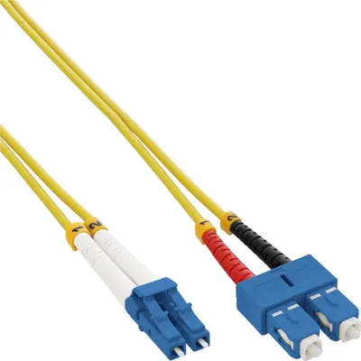Produktbild von InLine® LWL Duplex Kabel, LC/SC, 9/125µm, OS2, 2m