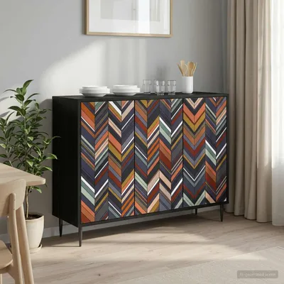 Image de vidaXL, meuble de rangement OMMEN, noir, imitation chêne, 102 x 33 x 76 cm