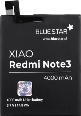 Produktbild von Bluestar Akku Ersatz kompatibel mit Xiaomi Redmi Note 3 4000 mAh Austausch Batterie Accu BM46