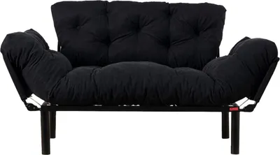 Immagine prodotto di Guchol - Divano Letto 2 Posti, 155x70 cm Nero, Contenitore