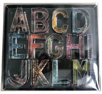 Produktbild von Ausstecher-Set Buchstaben A-Z 26-tlg. Buchstabenausstecher Edelstahl groß 6,0 x 2,5 cm, Buchstabenkekse, Fondantbuchstaben