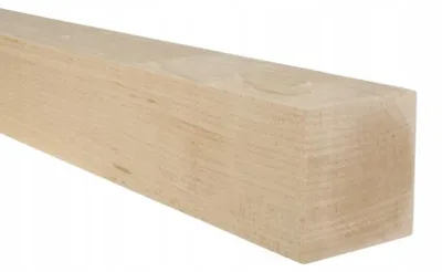Obrázok produktu pre Štvorhranné drevo - jaseňové drevo - 6 x 6 x 130 cm - skosené hrany - na zábradlia, schody, nábytok - drevené stĺpiky