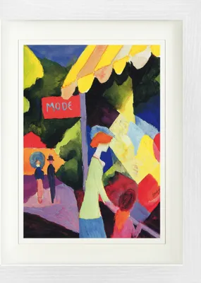 Produktbild von August Macke Gerahmtes Bild Mit Edlem Passepartout | Wand-Bilder | Im Bilderrahmen - Modefenster, 1913 (40 x 30 cm)