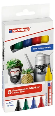 Obrázok produktu pre EDDING 5 3000 Basic Permanentmarker farbsortiert 1.5 - 3.0 mm