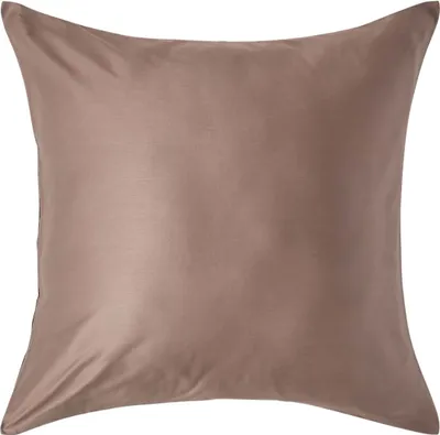 Obrázek produktu pro HOMESCAPES Povlak na polštář hnědý 100% organická bavlna hustota vláken 400, 60 x 60 cm