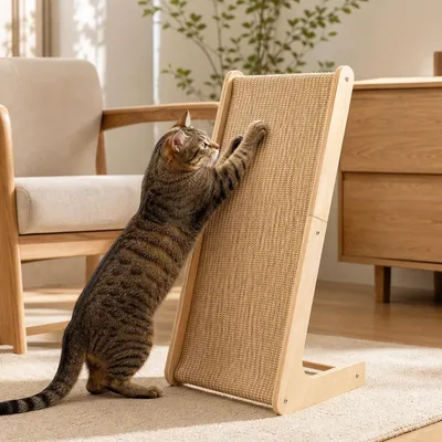 Image de Planche à gratter de 69 cm, en forme de L, pour parloir, idéale pour l'entretien des griffes