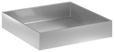 Immagine prodotto di vidaXL Vaso da giardino, argento, 80 x 80 x 20 cm, acciaio zincato