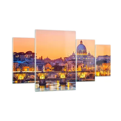 Produktbild von Bilder auf glas - Rom Italien Basilika Geschichte - 160x90cm - Glasbilder - Wandbilder - Kunstdruck - zum Aufhängen bereit - Wanddekoration aus Glas - Glas Bilder - Wandbild auf Glas - GDL160x90-2704
