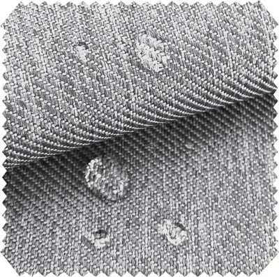 Produktbild von novely® OXFORD 350D Outdoor-Stoff im Leinen-Look - Mélange Polsterstoff - Wasserabweisende Meterware 1lfm - Farbe: 97 Kiesgrau 23