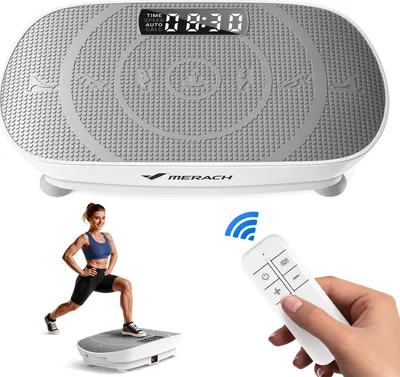 Produktbild von Vibrationsplatte – Mini-Vibrationsplattform mit LED-Display, mit Fernbedienung, für Ganzkörpertraining zu Hause, bis 136 kg