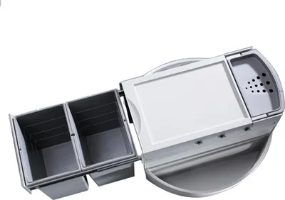 Image de Hailo Rondo 1 plus. Collecteur de déchets, gris clair.  - Poubelle