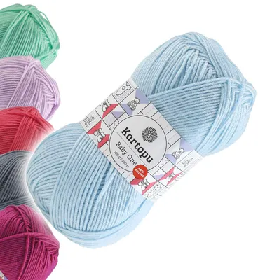 100g Strickgarn Kartopu BABY ONE Antipilling pastellblau