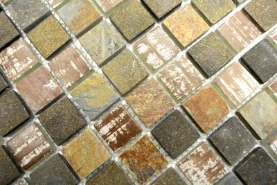 Produktbild von Handmuster Retro Vintage Mosaikfliese Transluzent beige braun grau Glasmosaik Crystal Stein rustikal MOS82-1206_m