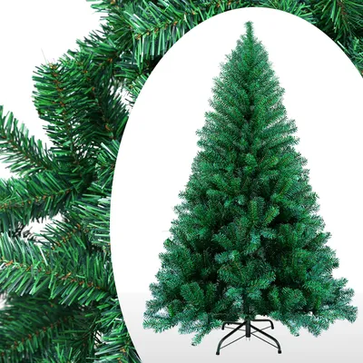 Image de Clanmacy Arbre de Noël Support pour arbre de Noël Sélection flocage vert 180cm