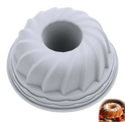 Zdjęcie produktu dla Forma do pieczenia typu Gugelhupf, silikonowa, średnica 24 cm, ciemnobrązowa, nieprzywierająca, odporna na temperaturę
