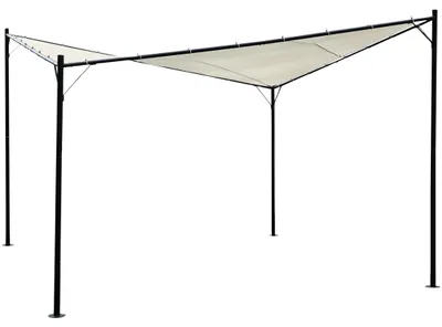 Produktbild von Eleganter Gartenpavillon Schmetterling Butterfly Pavillon Sonnensegel 4x4 Meter 16m² Dach, UV30+ Modell: PAROS von AS-S