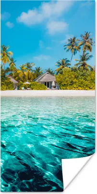 Produktbild von MuchoWow® Poster Strand - Palmen - Meer 20x40 cm - Plakat - Foto
