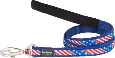 Immagine prodotto di Guinzaglio per cani Red Dingo US Flag 1,2 m Blu 1,2 x 120 cm