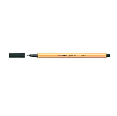 A single pen with its cap off, lying horizontally on a white background.