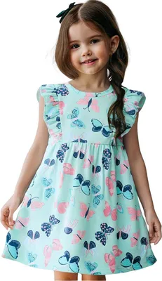 Productafbeelding van Lumoras Jurk Meisjes blauw meer 5Y