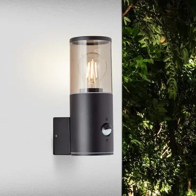 Produktbild von BRILLIANT Außenwandleuchte  Sergioro | dekorative Outdoorleuchte | anthrazit | mit Bewegungsmelder | 1x E27 max. 20 W | IP44