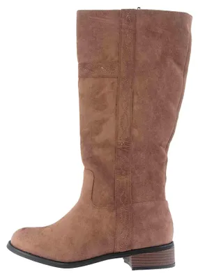 Produktbild von Andres Machado Stiefel in Übergrößen Taupe AM4184 Ante Taupe große Damenschuhe