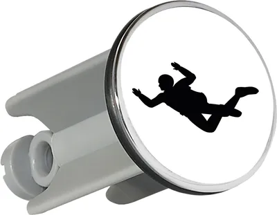 Produktbild von Huuraa Waschbeckenstöpsel Skydiving Silhouette 4cm höhenverstellbar Abflussstopfen Geschenkidee