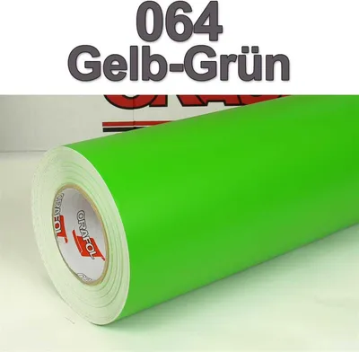 Produktbild von (6,95€/m²) Oracal® Möbelfolie 064 Gelbgrün Matt 31,5 cm Breite Laufmeterware selbstklebende Folie Plotterfolie Klebe Folie Oracal 631 matte Küchenfolie