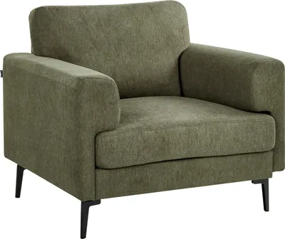 Obrázek produktu pro BELIANI Křeslo zelené látkové čalounění železné nohy minimalistický styl poloviny století moderní styl
