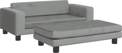 Obrázok produktu pre vidaXL Pelech pre psov s nadstavcom svetlosivý 100x50x30 cm Velvet