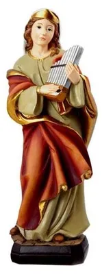 Santa-Cecilia-Figur, handbemalt, Harz, 20 cm