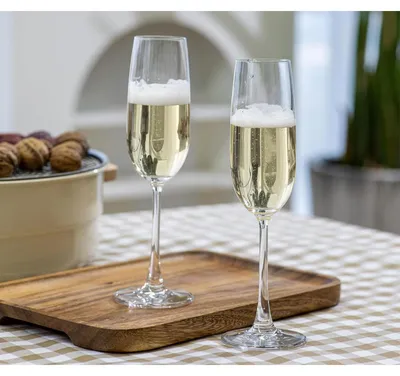 Produktbild von ECHTWERK Sekt-/Champagnergläser 6er Set, 210 ml - Prosecco Gläser, Sektflöten, Robuste Kelche mit langgezogenem Stiel