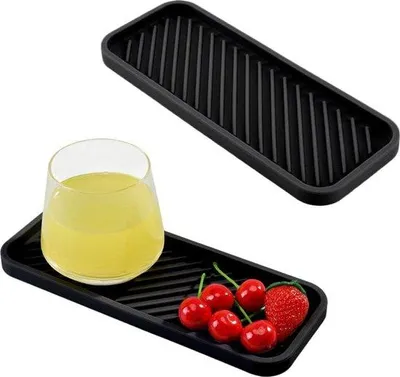 Produktbild von Schwarze Silikonenspülschale mit Antirutsch 22x9cm